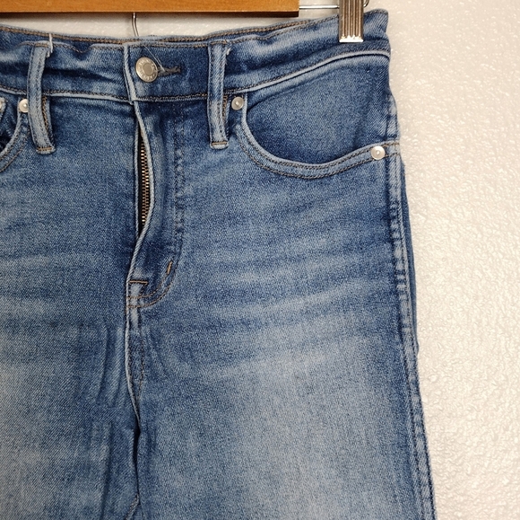 Point Sur Women's Denim Distressed High Tower Straight Jeans Size 27P - Picture 6 of 16